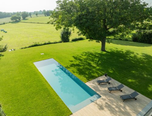 Vue aérienne avec terasse