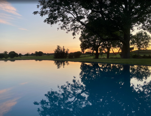 Reflet au coucher du soleil